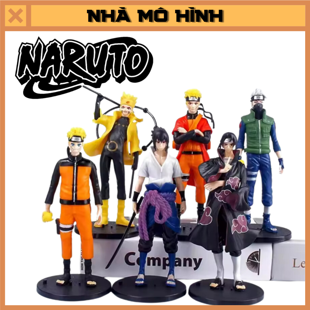 โมเดล 6-figure Naruto Kakashi Sasuke Itachi Minato Rock Lee Nara Shikamaru Hinata Hokage Kiba