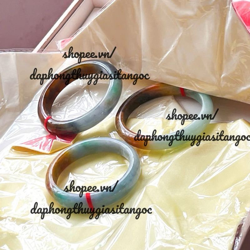 Super vip สร้อยข้อมือหยกเลือดทองแข็งธรรมชาติขนาด 54-59 มม. พร้อมกล่อง