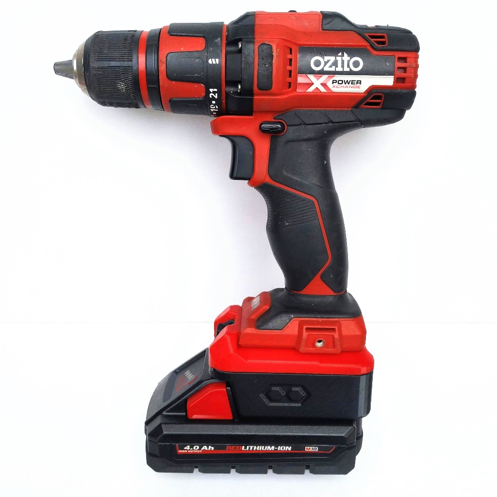 MILWAUKEE อะแดปเตอร์แบตเตอรี่ 18v สําหรับ OZITO POWER X 18v (ไม่รวมเครื่องและแบตเตอรี่)