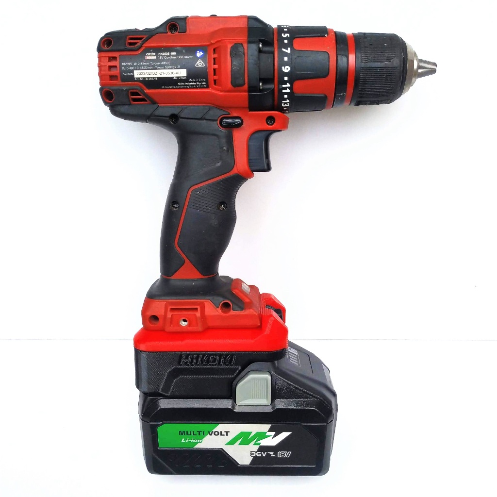 (รุ่นใหม่) อะแดปเตอร์แบตเตอรี่ HIKOKI 18v สําหรับ OZITO X 18v (ไม่รวมเครื่องและแบตเตอรี่)