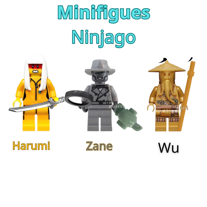 Minifiguees Ninjago Harumi ของเล่นประกอบคุก - Wu ครบรอบ 10 ปี - Detective Zane - 10 ชิ้น