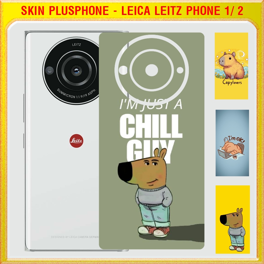 สติ๊กเกอร์ผิวด้านหลังด้วย Chill Guy ภาพ Capybara สําหรับ Leica Leitz Phone 1/ Leitz Phone 2