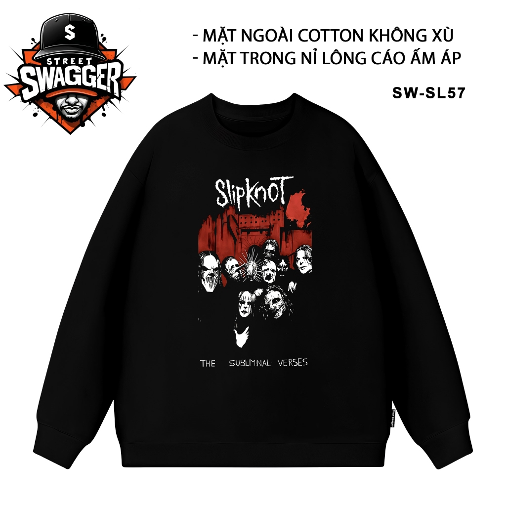 Sweatshirt Street Swagger วงโลหะหนักอเมริกัน โลโก้ Slipknot SW-SL57