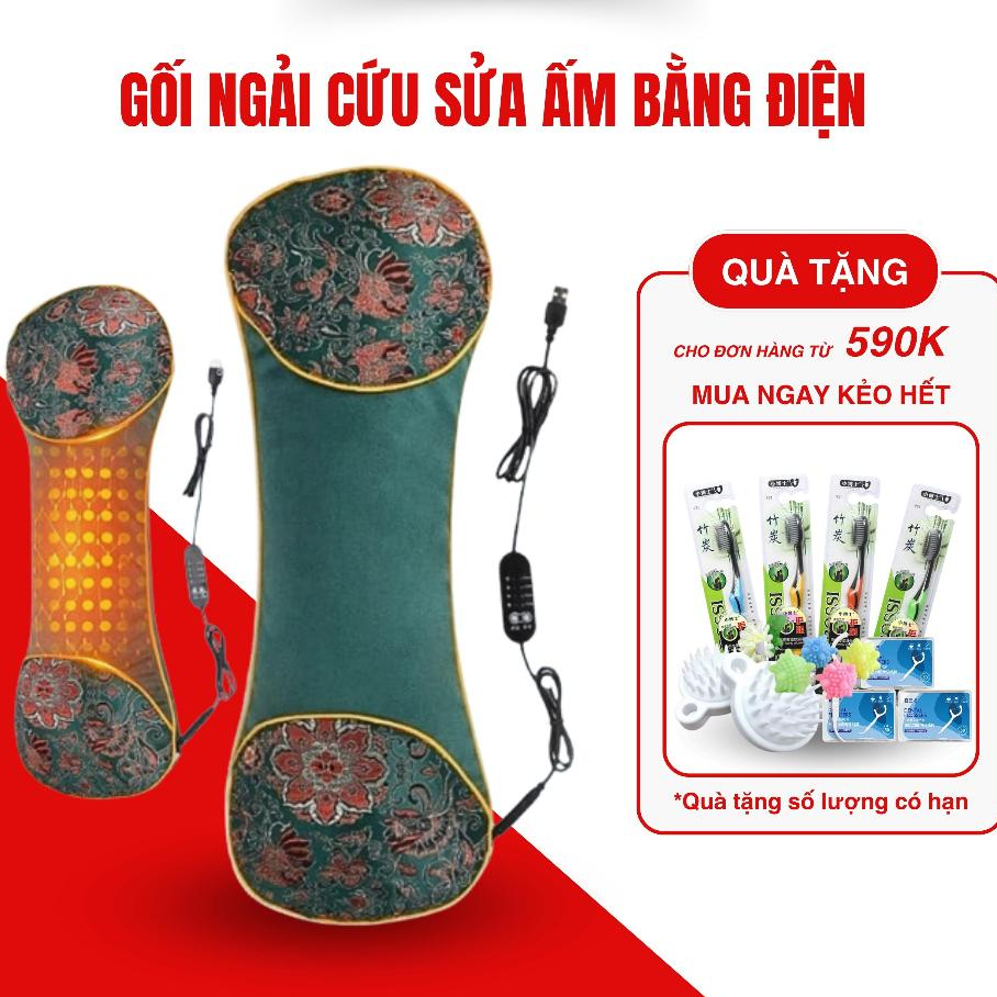 Warming Herbal Mugwort Pillow หมอนนวดบํารุงอุ่นช่วยบรรเทาอาการปวดคอและไหล่หรูหรา668