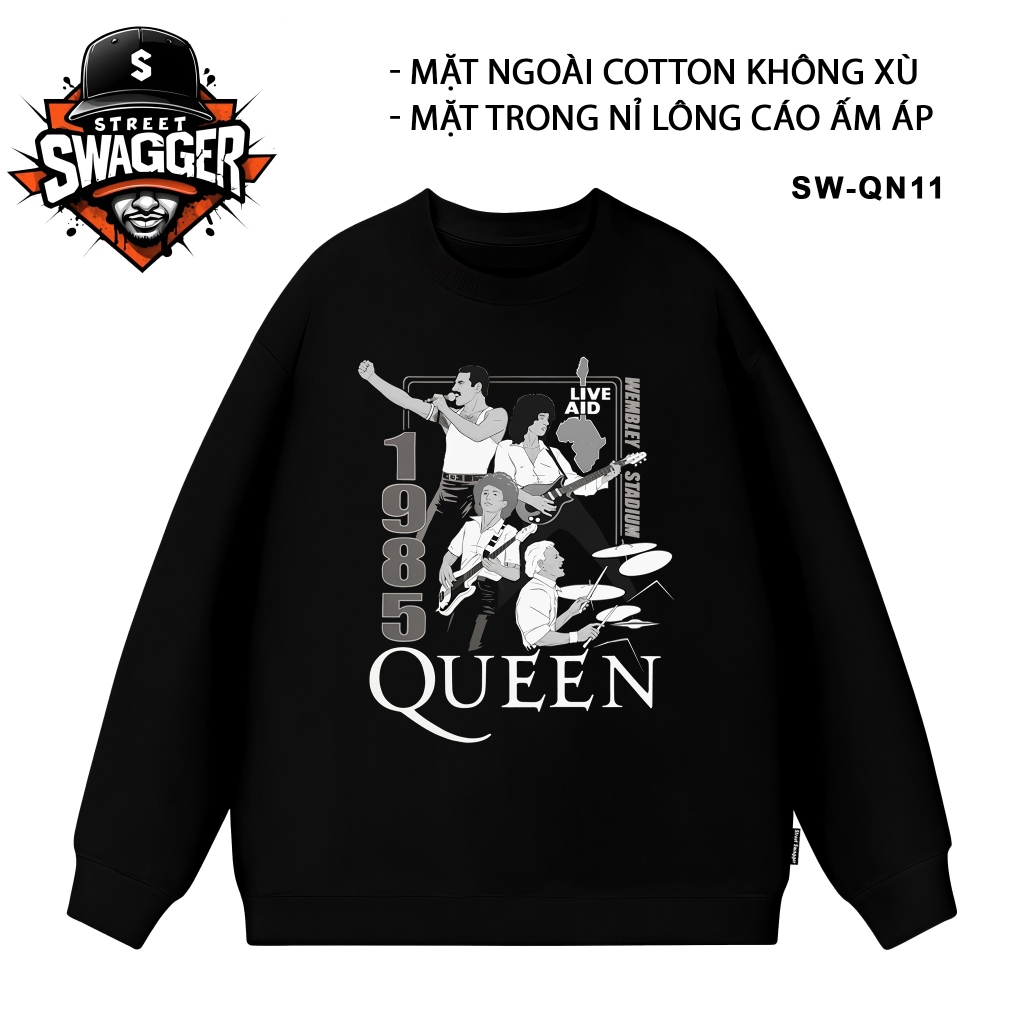 เสื้อสเวตเตอร์ Street Swagger, Rock Queen Band SW-QN11