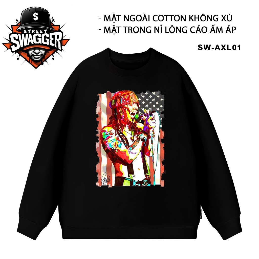 เสื้อสเวตเตอร์ Street Swagger, Singer Axl Rose SW-AXL01