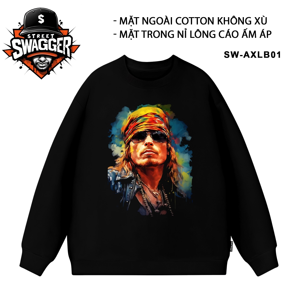 เสื้อสเวตเตอร์ Street Swagger, Singer Axl Rose SW-AXLB01