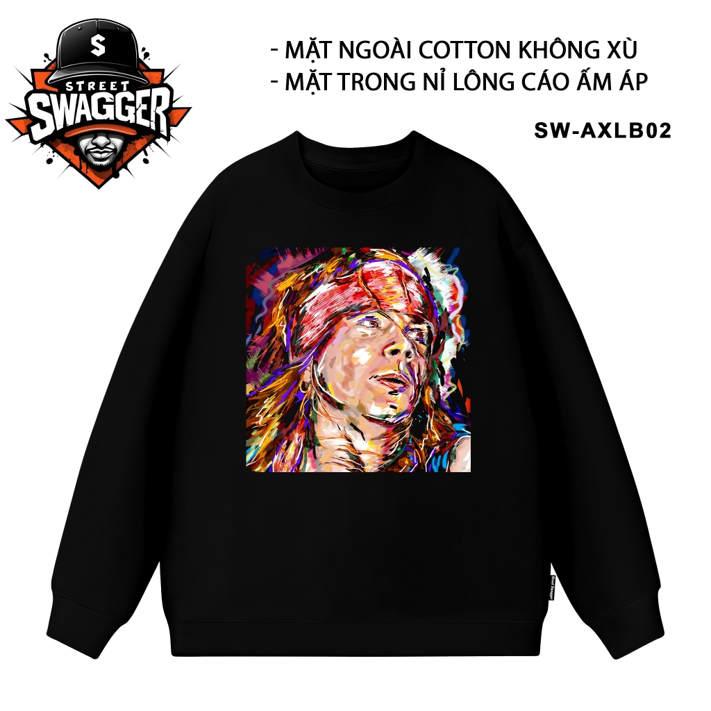 เสื้อสเวตเตอร์ Street Swagger, Singer Axl Rose SW-AXLB02