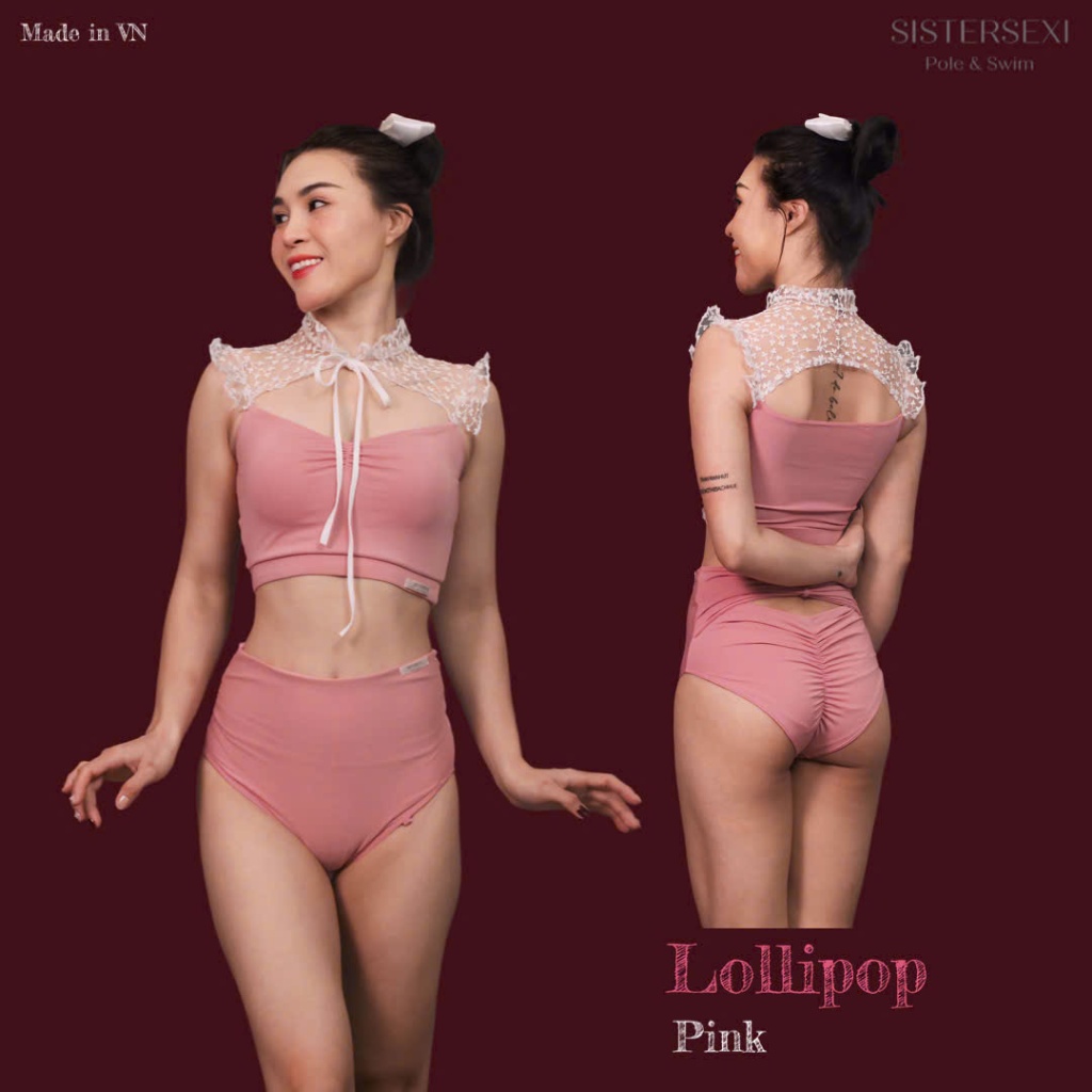 (AVAILABLE) B21 - สีชมพู - บิกินี่ Polewear - LOLLIPOP - SISTER SEXI