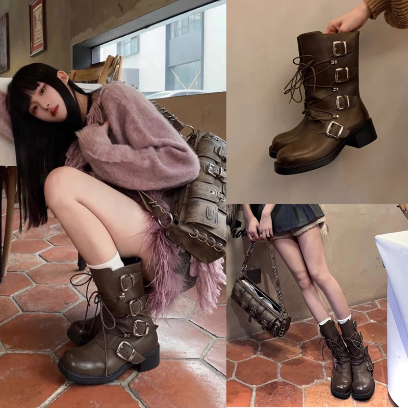 สตูดิโอ FAT BO | รองเท้าบูท MARTIN พร้อมคอ MAILLARD SOLES สูง 5 ซม