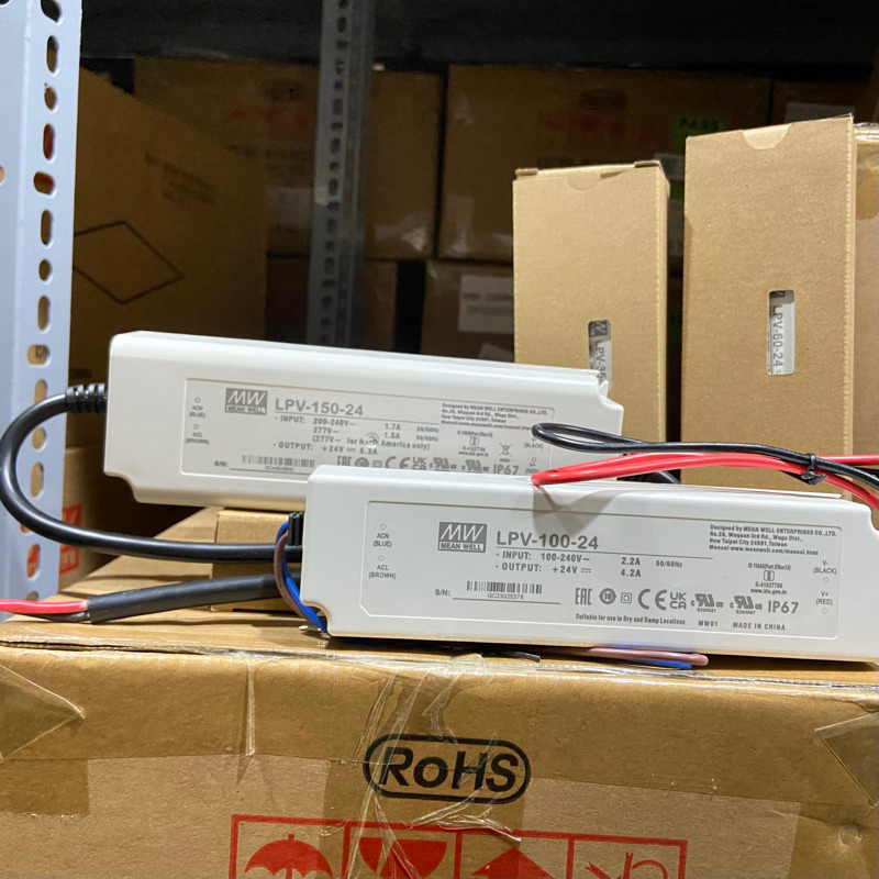 Meanwell 24V แหล่ง led LPV-150-24,LPV-100-24,LPV-60-24,LPV-35-24,LPV-20-24,24v led driver