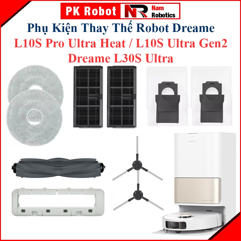 Dreame L10S Pro Ultra Heat Robot Replacement Accessories, L10S Ultra Gen2, L30S Ultra /Roller Brush,