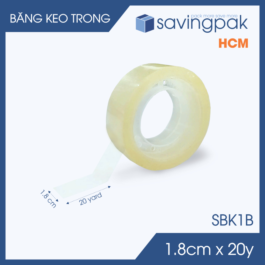 SBK1B - บล็อกเทป 20 ม้วนในขนาด 1.8cm x 20yards - เทปสํานักงานและโรงเรียน