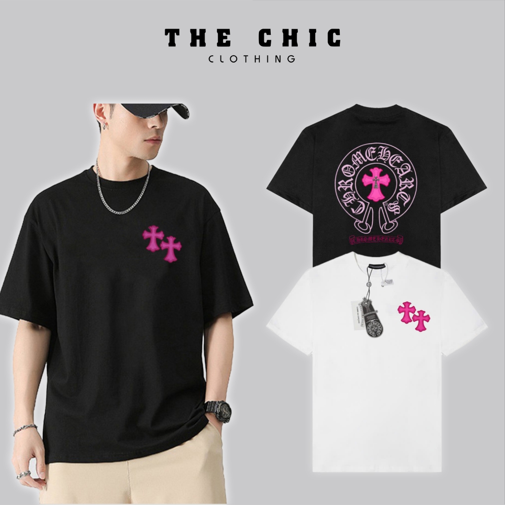 เสื้อยืด Chome Heart ปักลาย Full Cross - ผ้าหนานุ่ม 2025