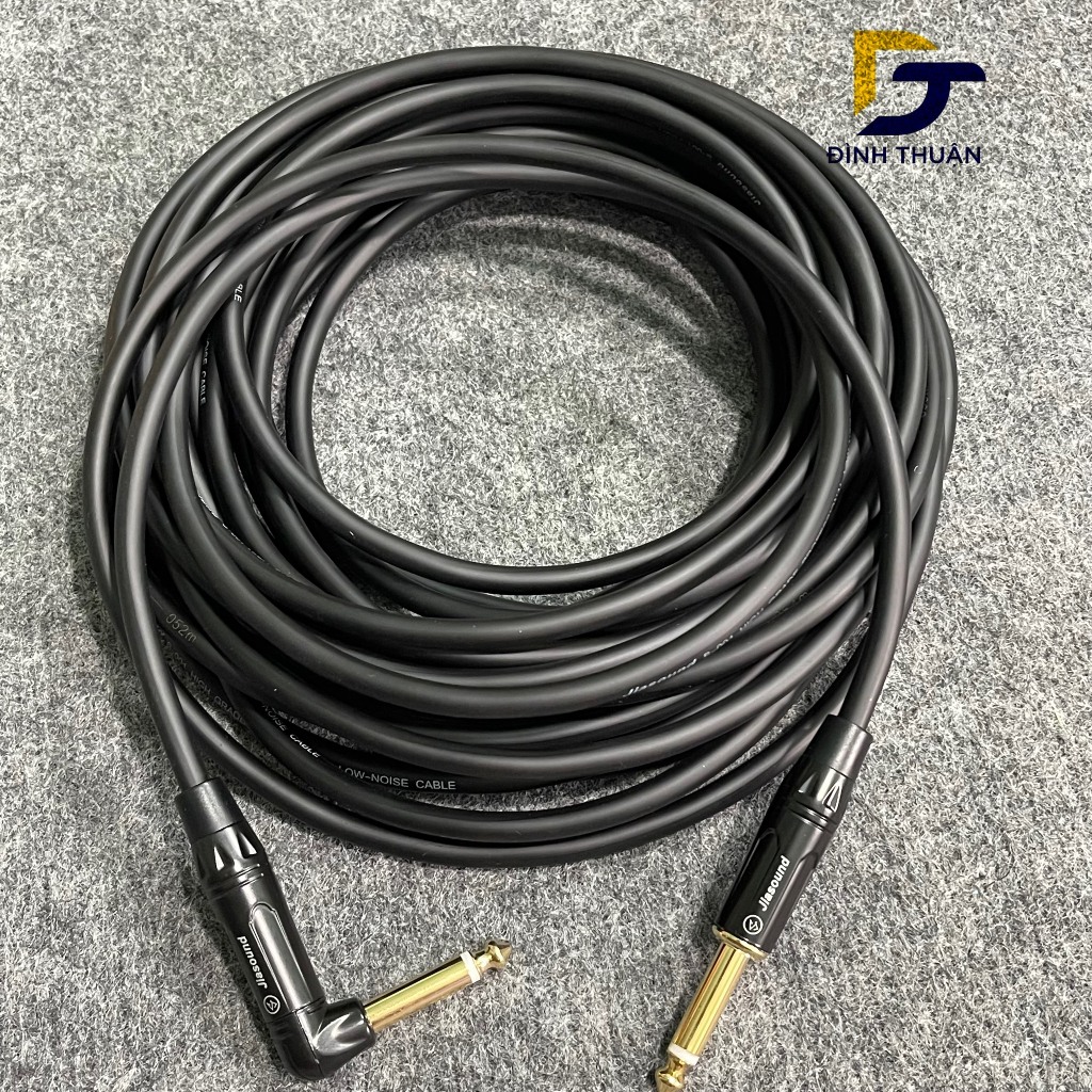 Jiasound 6mm สายกีต้าร์ ความยาว 3-5-7-8-10m ป้องกันการรบกวน สายแจ๊คกีต้าร์ (แจ็ค Jiasound) สีดํา