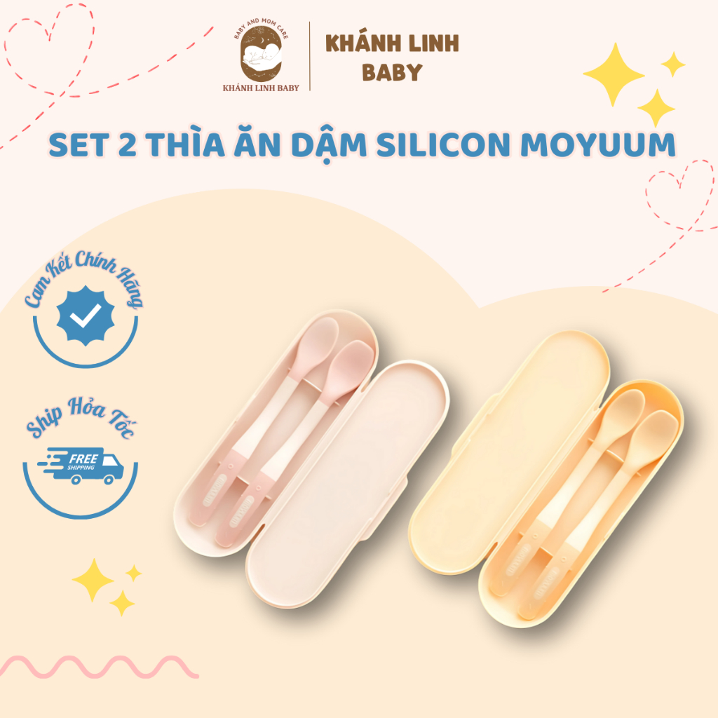 Set 2 KOREAN MOYUUM SILICON BABY SPOONS