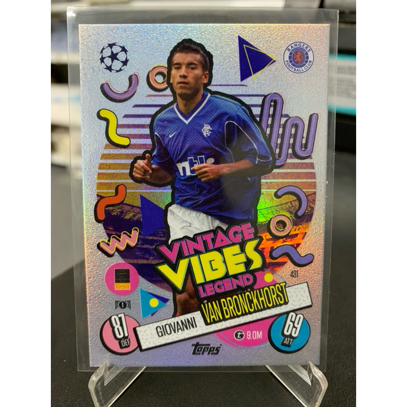 การ์ดฟุตบอล U889 Giovanni Van Bronckhrost Rangers FC Vintage Vibes Legend Topps Match Attax 2024/25