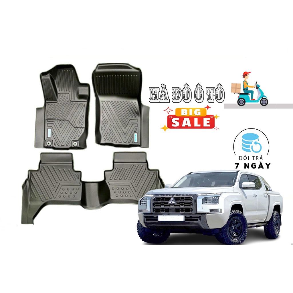 Triton 2024 2025 พรมปูพื้น Solid Molded ยืดหยุ่น TPU - Mitsubishi Triton 2024 2025 พรมปูพื้น