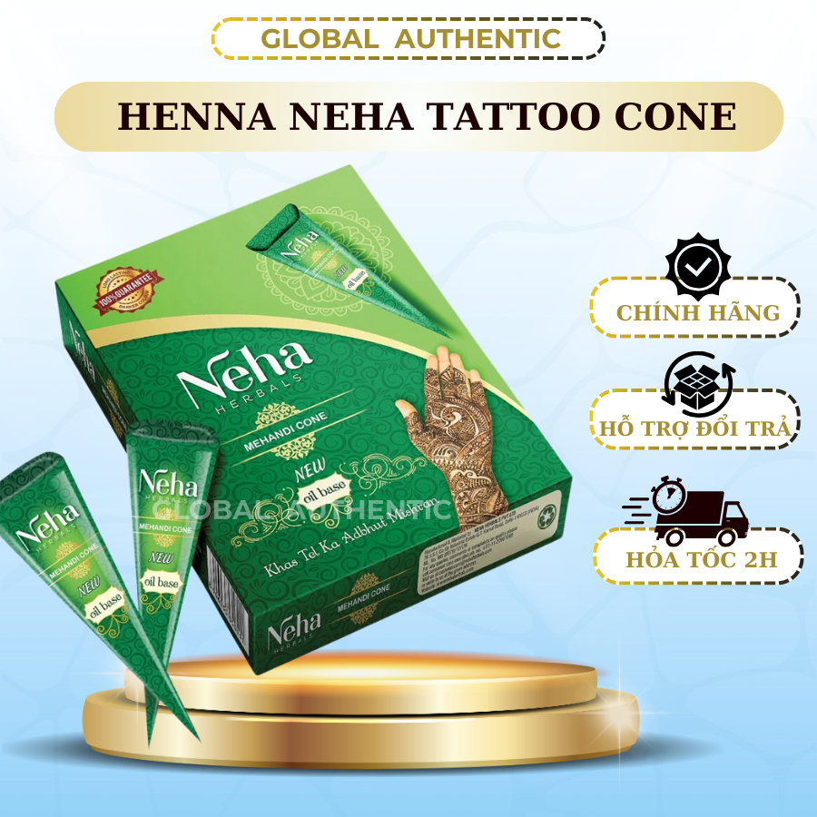 Henna Neha Tattoo Cone อินเดีย Tattoo Ink - GlobalAuthen