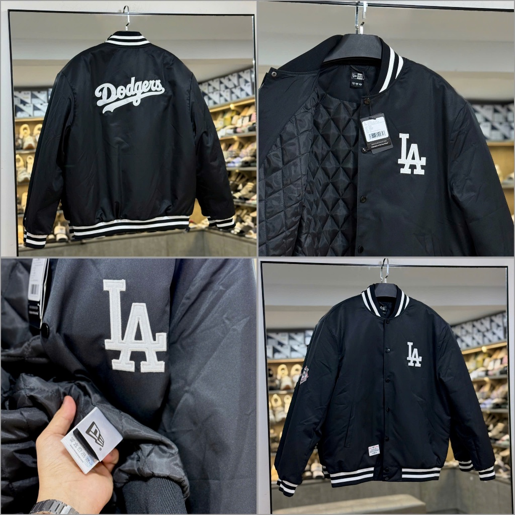 [ของแท้] New Era LA DODGERS BLACK EMBROIDERRED Jacket **14179154** Bomber New Era - ของแท้ New Era F