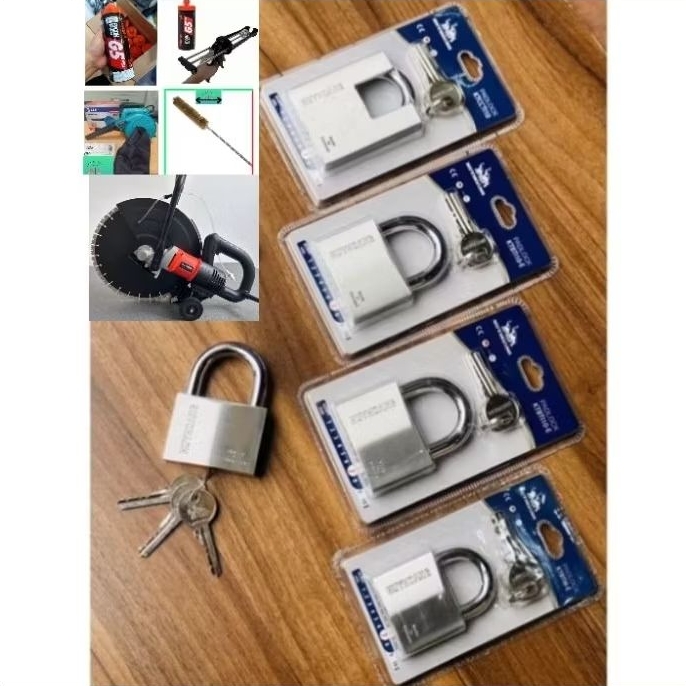 Titanium Press Lock [HUY HOANG-made in vietnam] Anti-theft Anti-cut