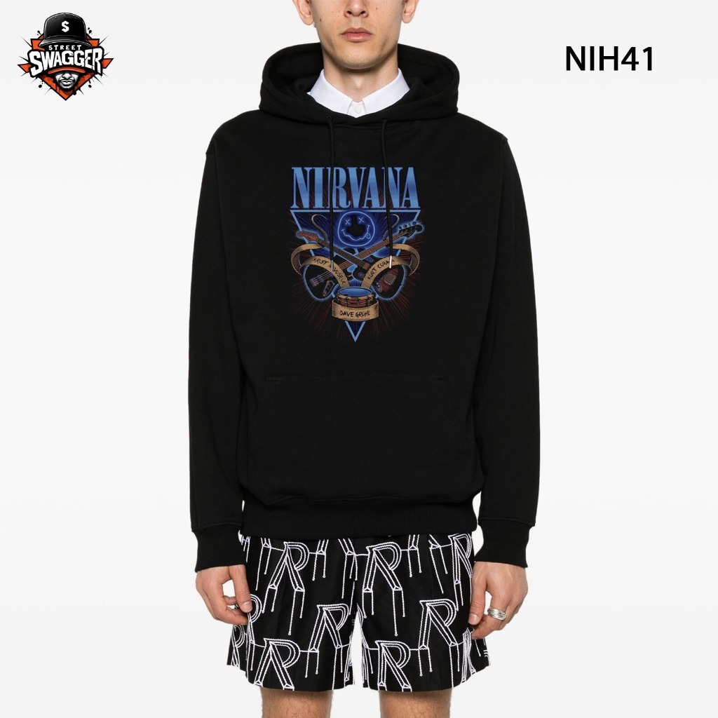 Street Swagger Brand Fox Fur Hoodie, Nirvana Band Sweatshirt, Rock N Roll Hoodie NIH41