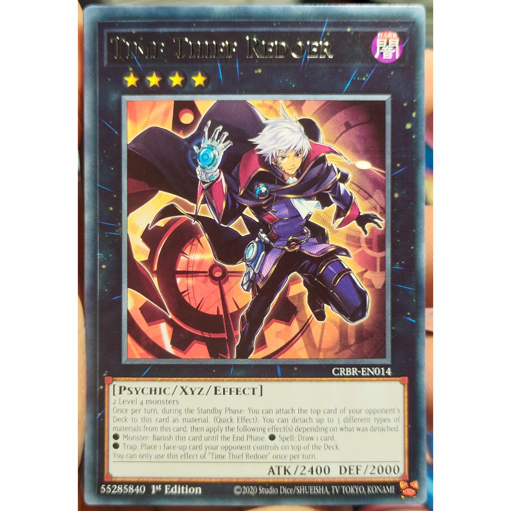 [KW2 Yugioh] [EN-UK] [Nice Art] Time Thief Redoer Card - CRBR-EN014 - Rare 1st Edition