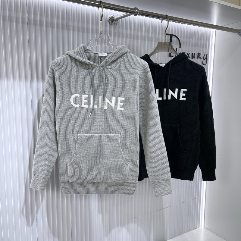 [ผลิตภัณฑ์พรีเมี่ยม] - เสื้อฮู้ด C3line ทําจากขนสัตว์ปักตัวอักษรที่หน้าอก - เสื้อกันหนาวมีฮู้ดสําหรับผู้ชายและผู้หญิงชั้น 1 Dluxury