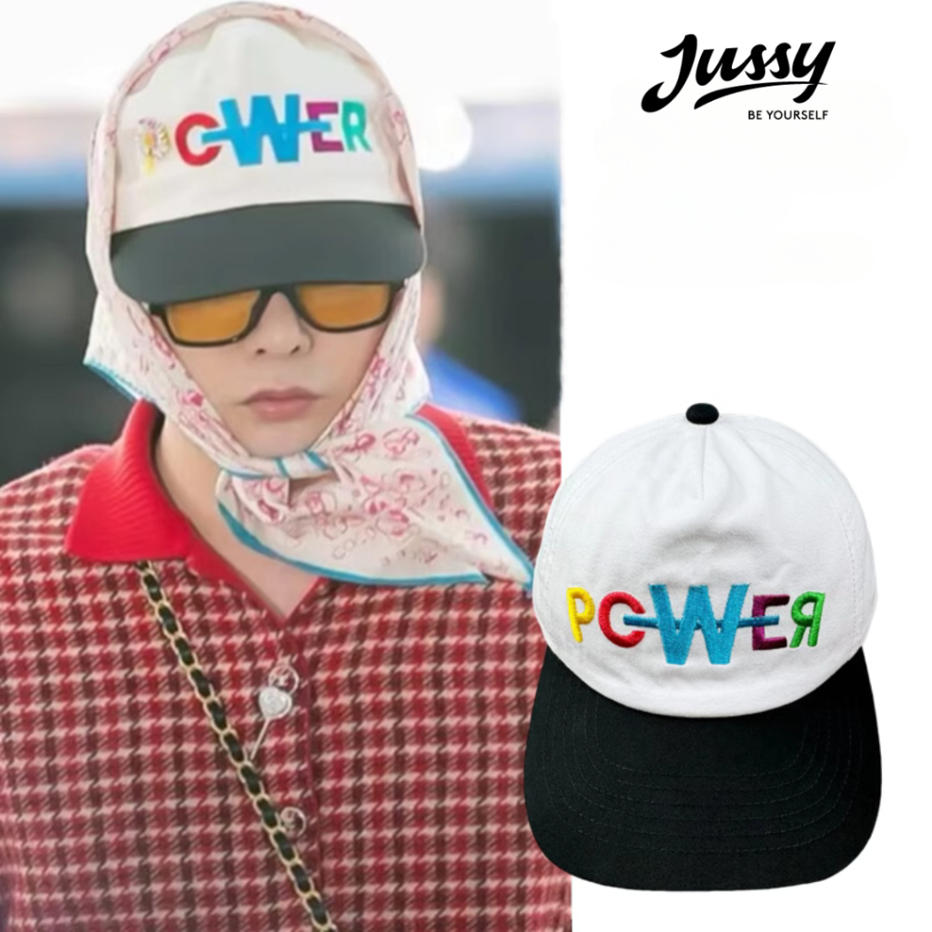 GD PCWER Jussy หมวกเบสบอลอย่างเป็นทางการ G-Dragon เบสบอลหมวกผ้าฝ้ายเย็นนุ่มรูปแบบฟรีขนาดผู้ชายและผู้หญิงพร้อมหัวเข็มขัด