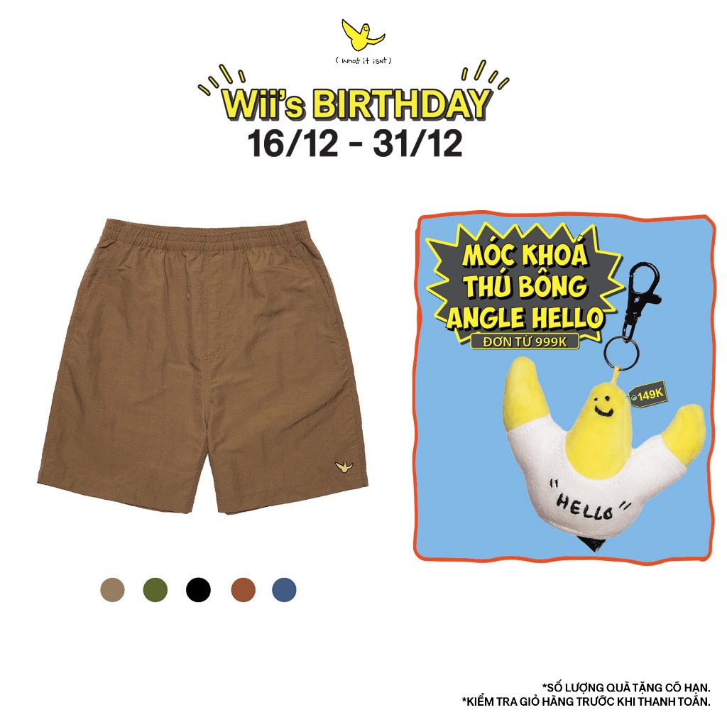 กางเกงขาสั้น Wii Polyamide Basic Angel - isNt อะไร