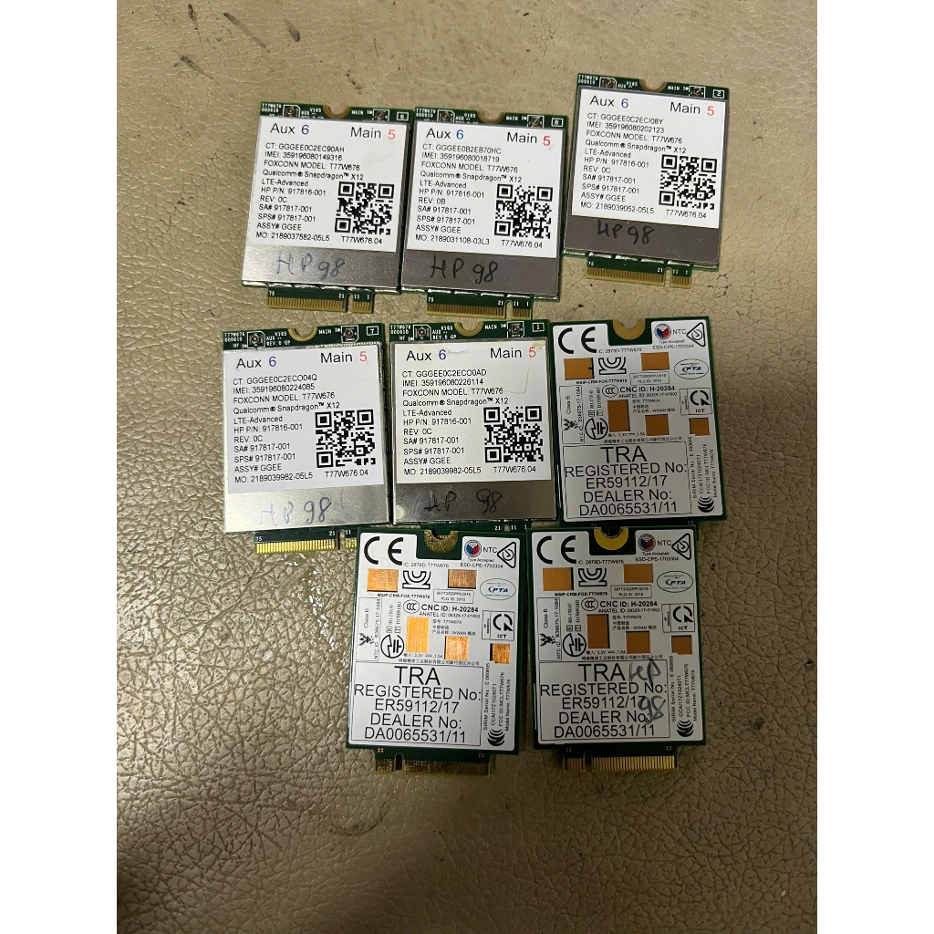 การ์ด 4g สําหรับแล็ปท็อป HP รุ่น 8,9,10,11, foxconn รุ่น t77w676, FIBOCOM L580-GL, hp elitebook, pro