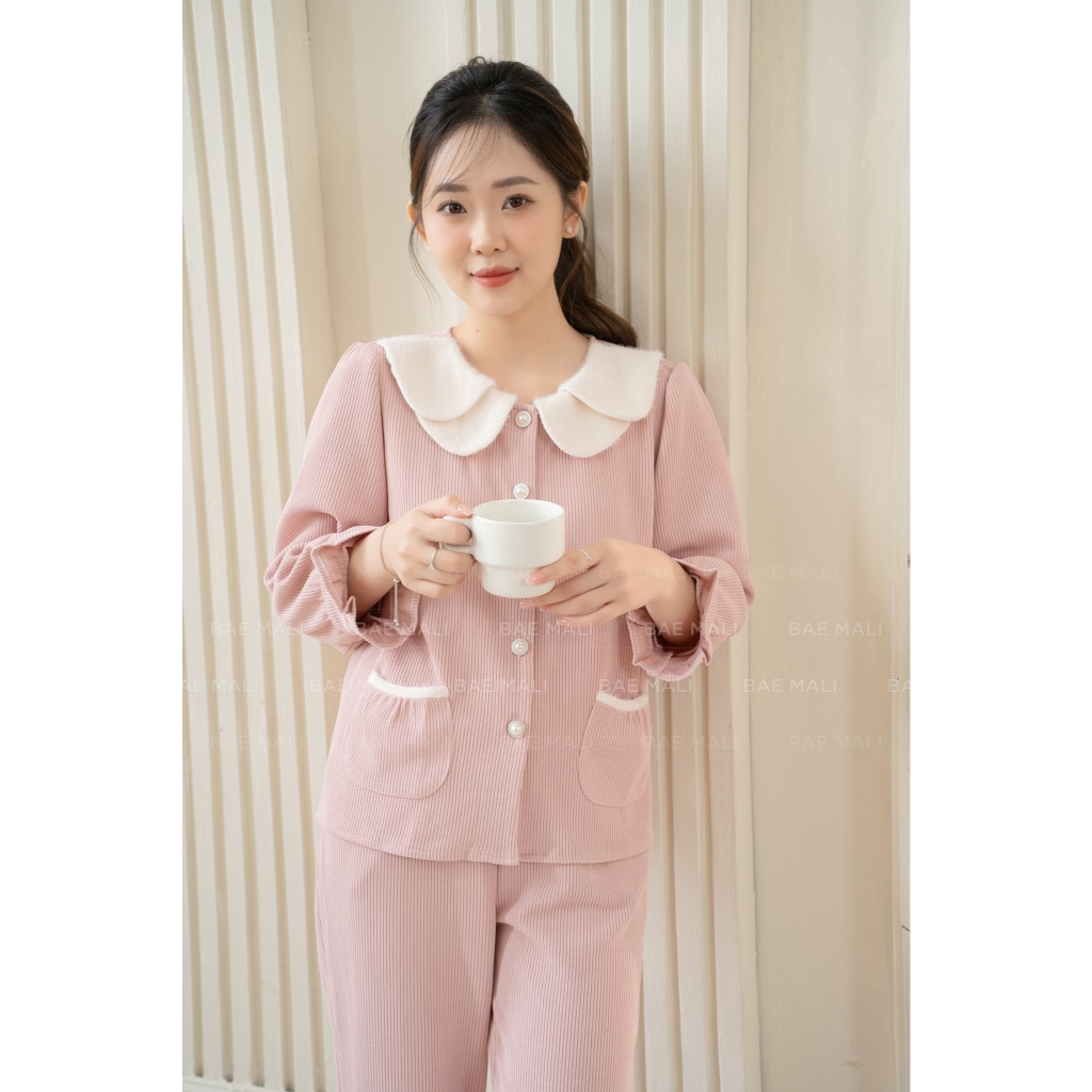 BAE MALI - เดรสบ้านไหมพรมผ้าทอคอปก SP358