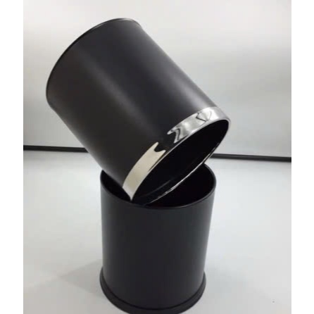 2-LAYER OFFICE TRASH BIN - สีดํา