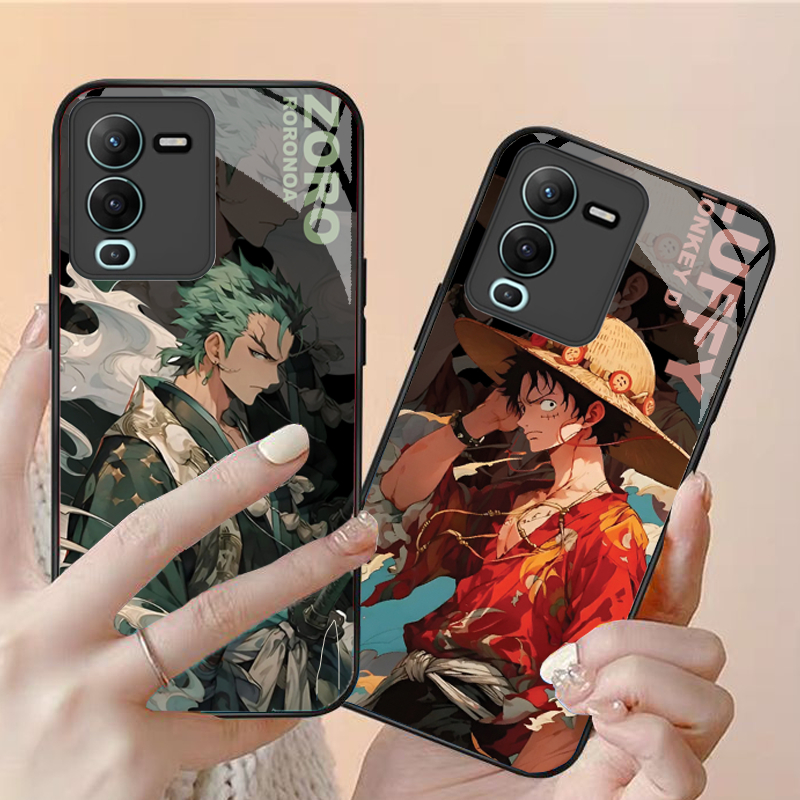 เคสสําหรับ VIVO V25 PRO 5G กระจกนิรภัย ลาย ANIME คุณภาพสูง