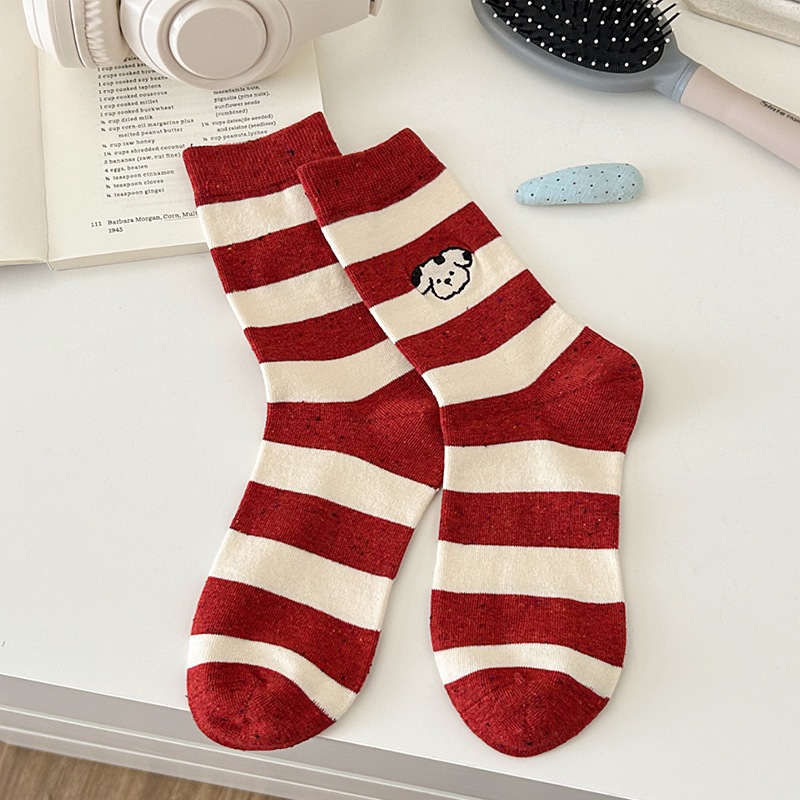 ถุงเท้า - ถุงเท้าคริสต์มาสน่ารักคอปกสูงสําหรับผู้ชายและผู้หญิงที่มีลายคริสต์มาส motifs Re1925 Studio