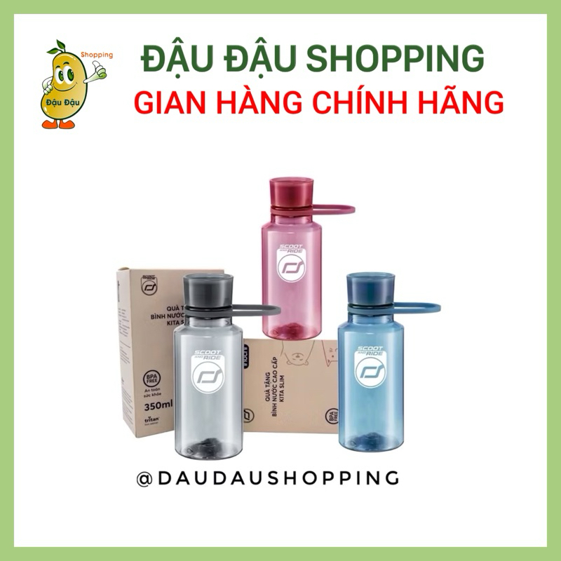 Inochi Kita Slim Premium Water Bottle 350ml โลโก้ Scoot And Ride (สุ่มสี)