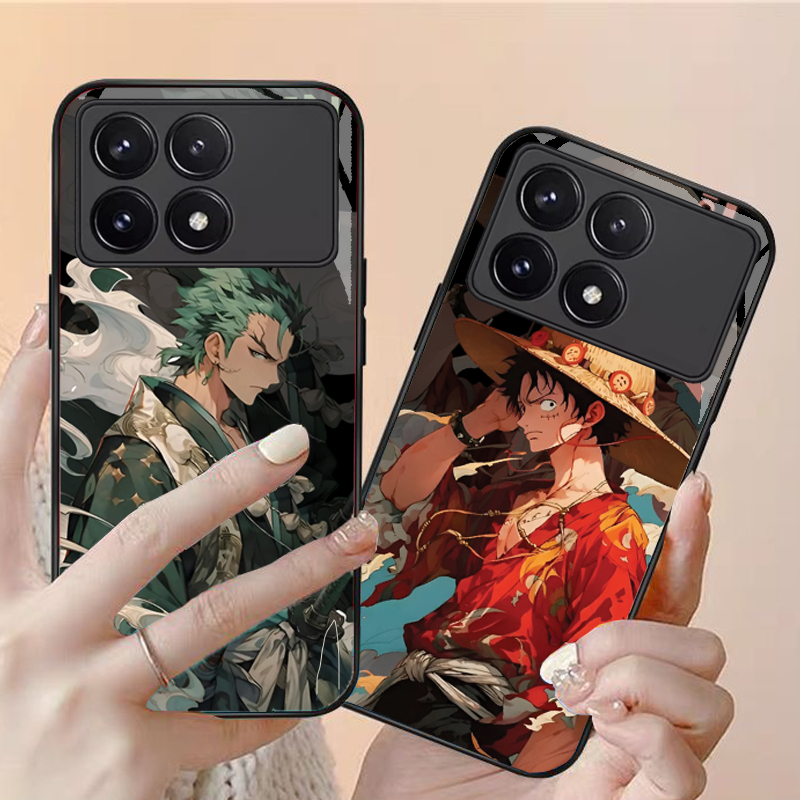 เคสสําหรับ XIAOMI REDMI K70, K70 PRO, K70E, POCO X6 PRO, F6 PRO กระจกนิรภัย, รูปแบบ ANIME คุณภาพสูง