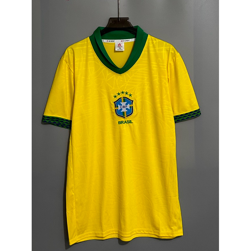 ชุดฟุตบอล BRAZIL YELLOW (2024-2025) ผ้ายืดหยุ่นคุณภาพสูง_TD SPORT