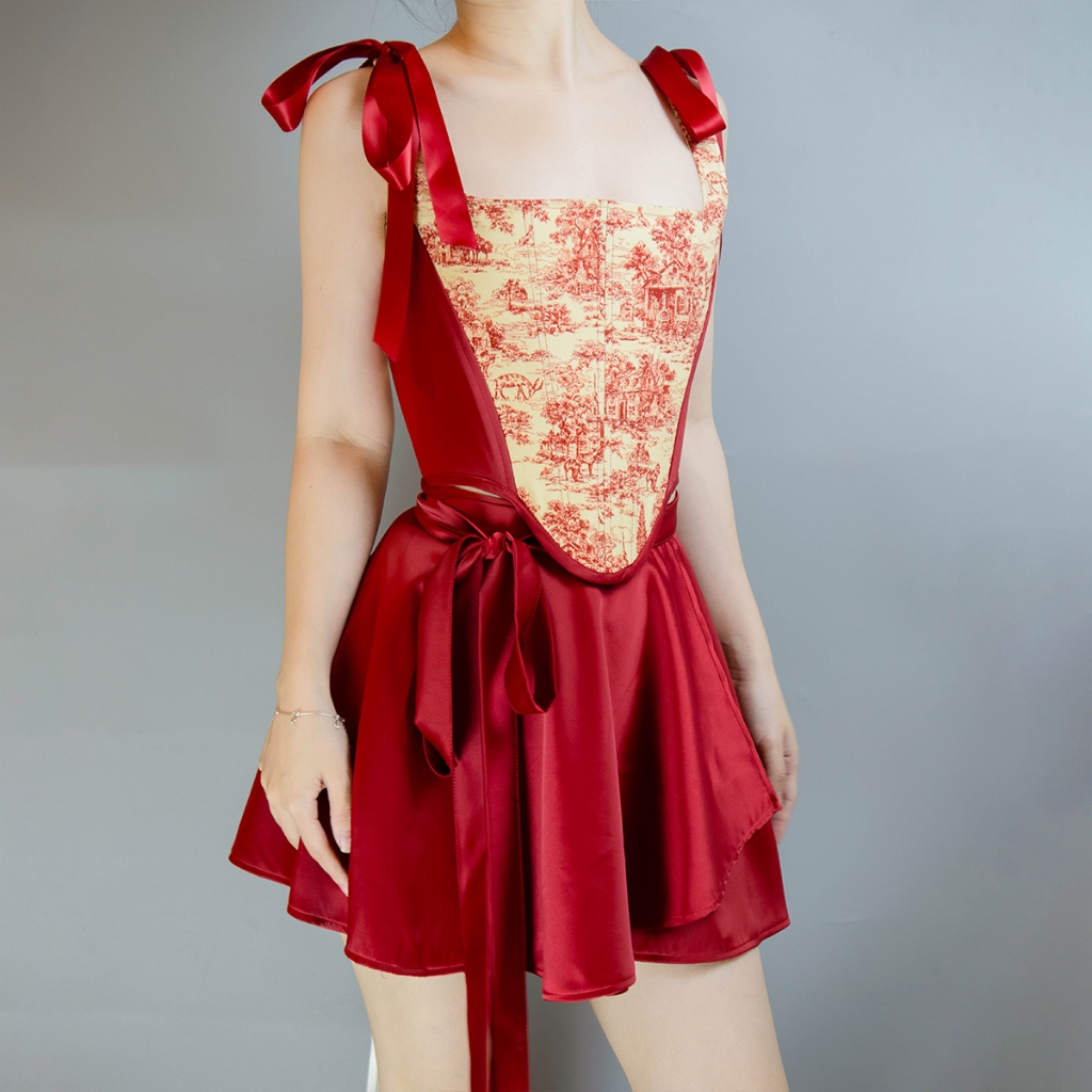 Létiia - Carmine Vivian Corset ft Wrap Skirt ( Vivian Corset)