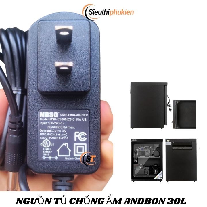 แหล่งจ่ายไฟสําหรับตู้ ANDBON 30L ของแท้ ANDBON ตู้กันความชื้น อะแดปเตอร์ 5v