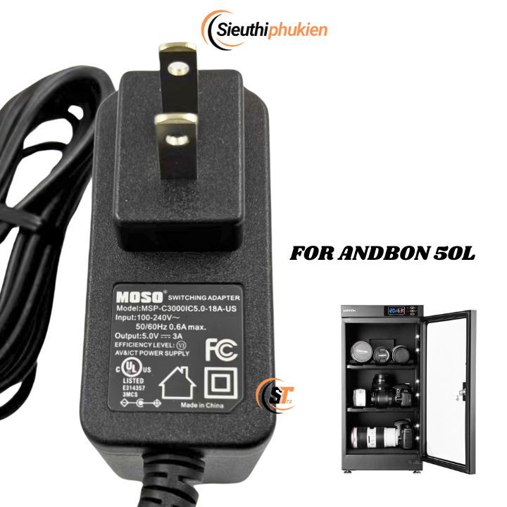 Power Adapter สําหรับ andbon AD-50C AD-50S 50L ตู้กันความชื้น, แหล่งจ่ายไฟตู้และบอน 50 ลิตร