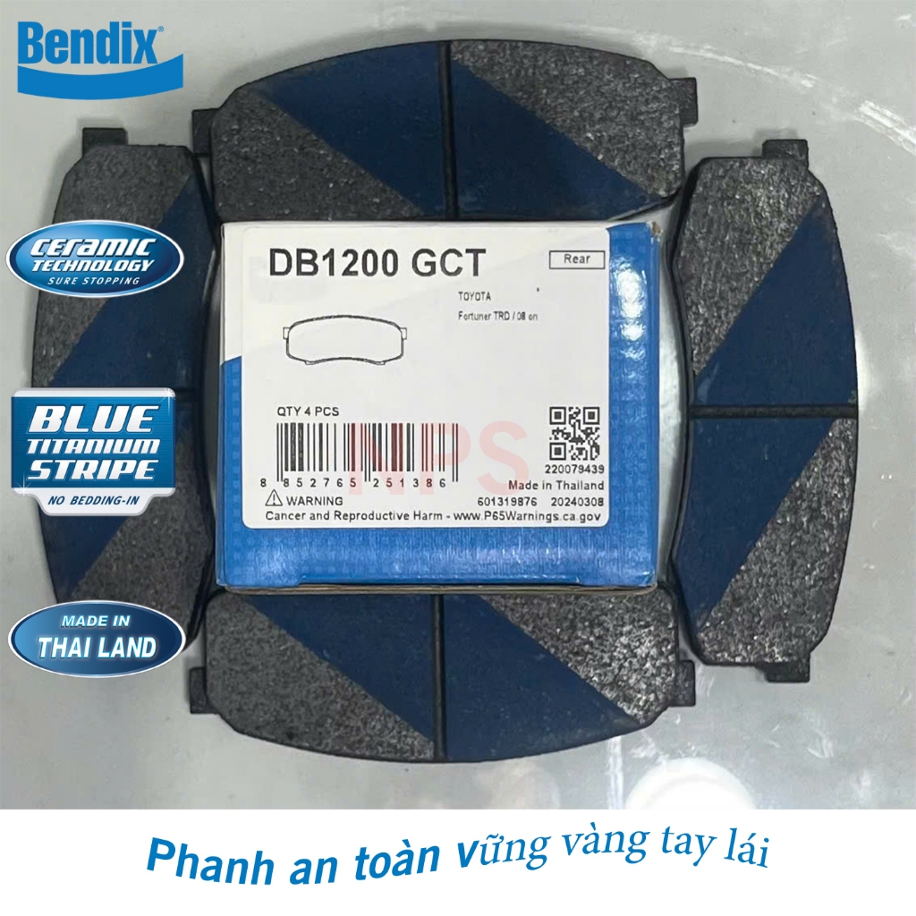 ผ้าเบรคหลัง (ดิส) Land Cruiser 96-12;Lexus GX460-09;Lexus GX470-02-09 (Bendix)-DB1200GCT