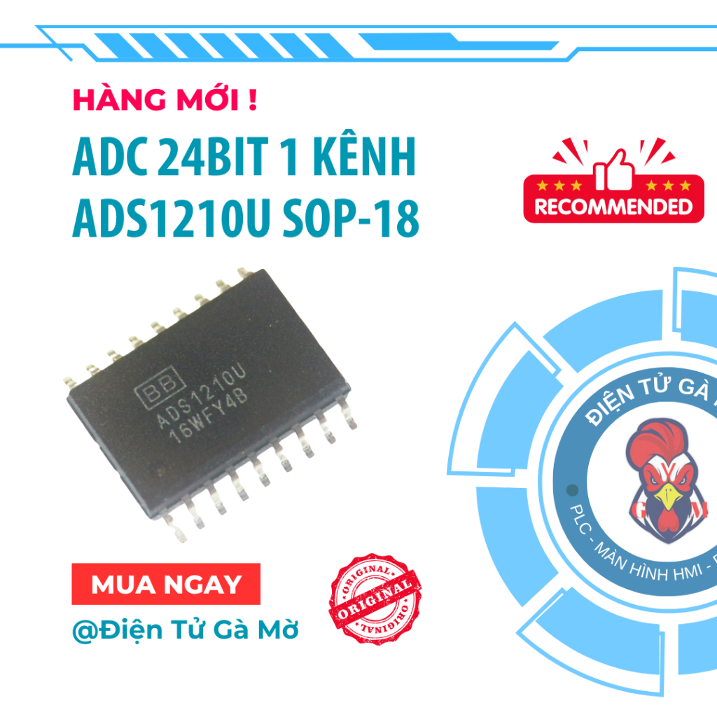 [1 CON] ADC 24Bit 1 Channel ADS1210U ADS1210 (ของแท้)