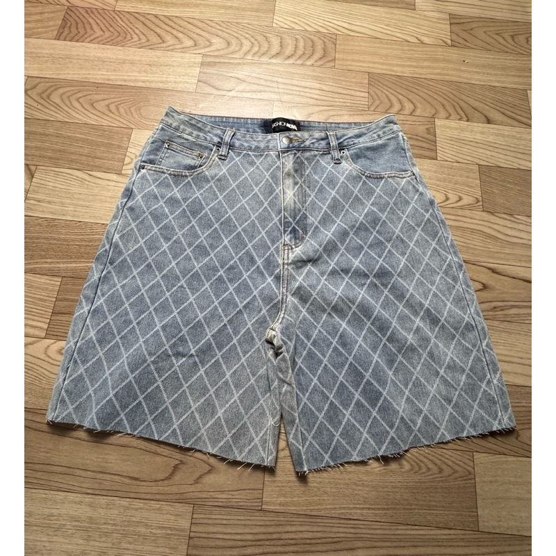 กางเกงยีนส์ขาสั้นผู้หญิง (ไซส์ 13eo 80-84 (Sz 15eo 84-88) ไซส์ใหญ่ made in the US แบรนด์ Fashinon no