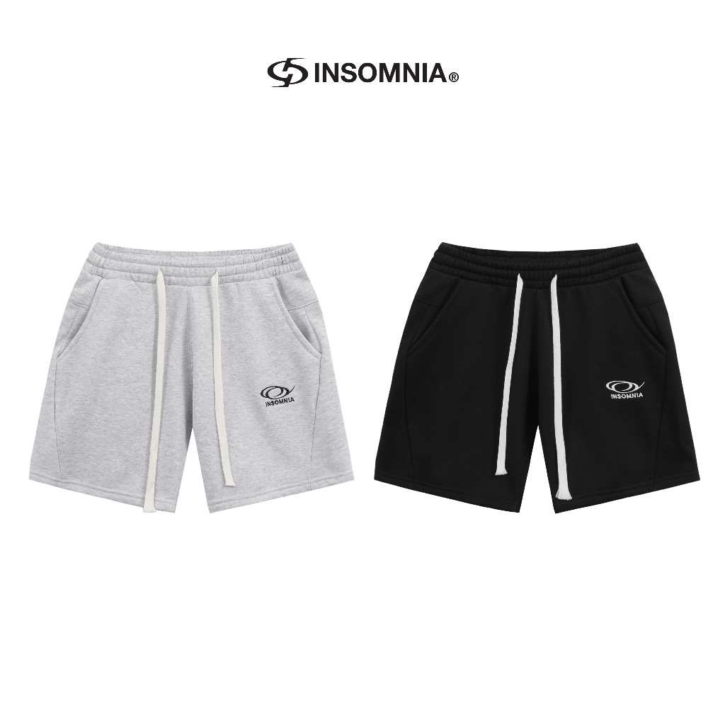 Embroidered Logo Shorts Heavyweight Fleece Cotton Fabric INSOMNIA CLUB - PS015