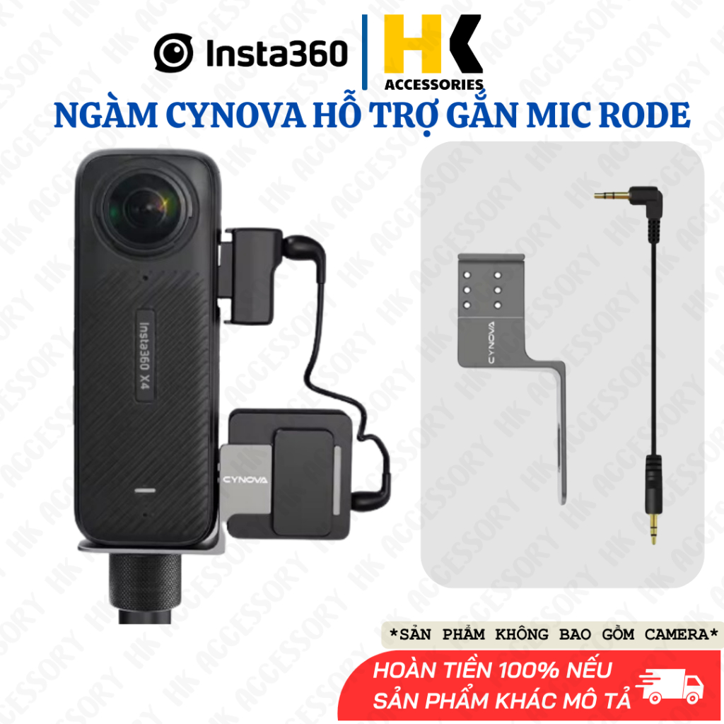 Insta360 ONE X2 X3 X4 X5 ที่มองไม่เห็นไมค์รองเท้าเย็นสําหรับ RODE ไร้สาย GO ไมค์