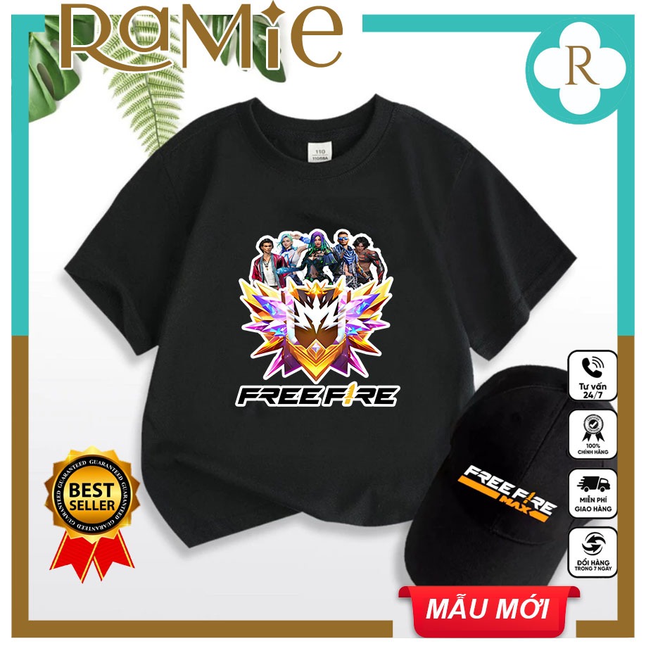 เสื้อยืดเกม Free Fire พิมพ์ลาย Challenge Rank [1 Free Hat] - sans