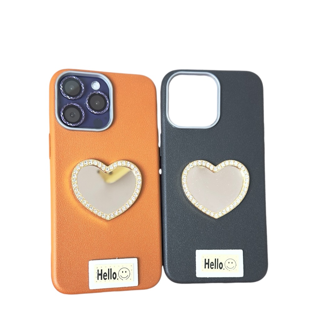 เคสหนังพร้อมกระจกสําหรับ IPHONE 16 pro max,15 pro max,14 pro max,13 pro max,12 pro max,11 pro Max,Xs