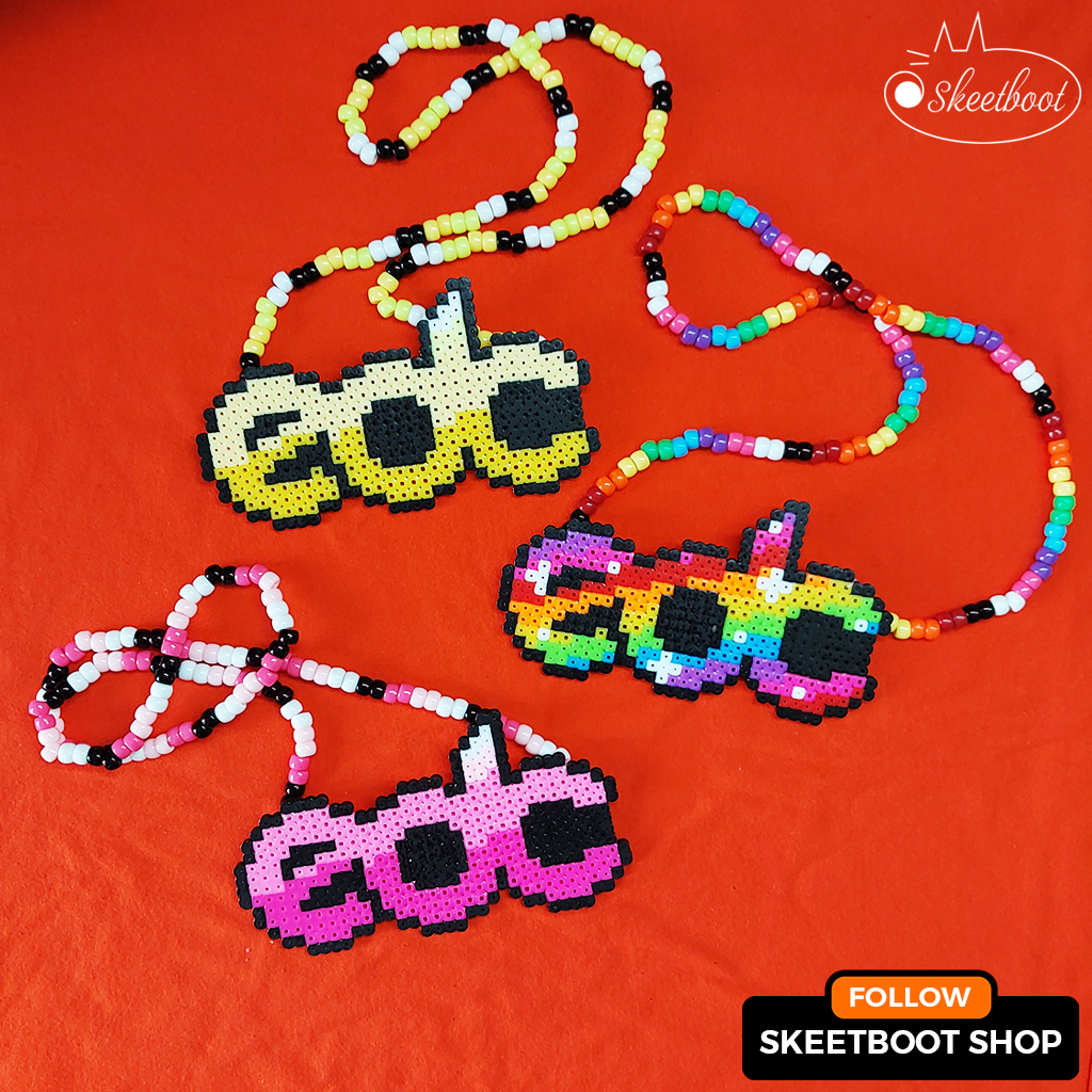 สร้อยคอ Kandi EDC พร้อมไฟ LED - สร้อยคองานรื่นเริงเดซี่ไฟฟ้าหลากสี - เครื่องประดับแกะสลัก