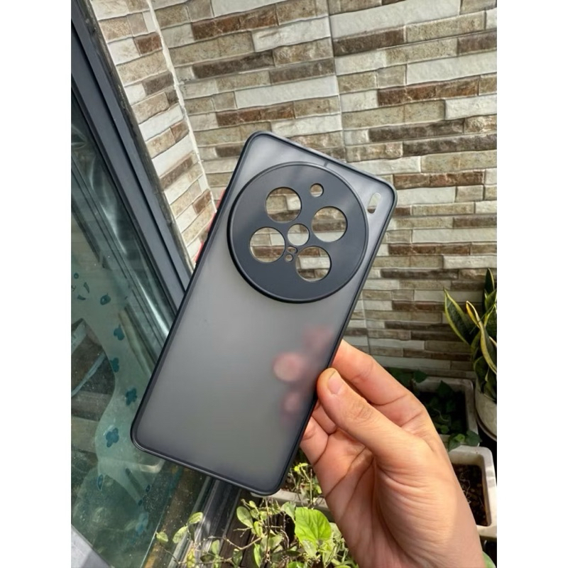Vivo X200, X200 Pro, X200 Pro mini matte case, ป้องกันลายนิ้วมือด้านหลัง (สีดํา)